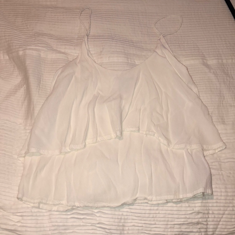 White layered tank top